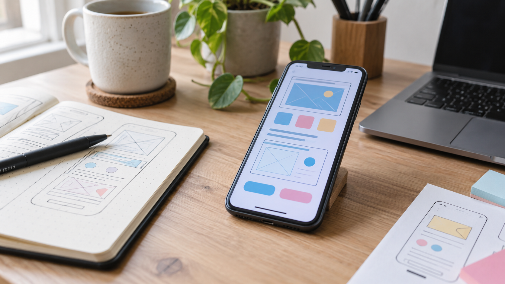 mobile interface designer workspace